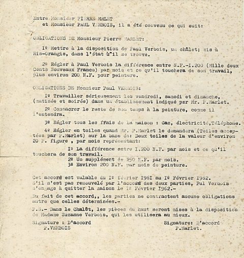 Paul Verbois Contrat Marlet
