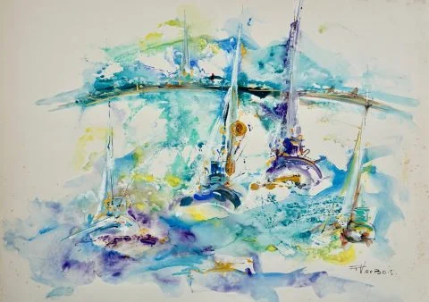 Paul-Verbois-abstrait-horizon-courbe
