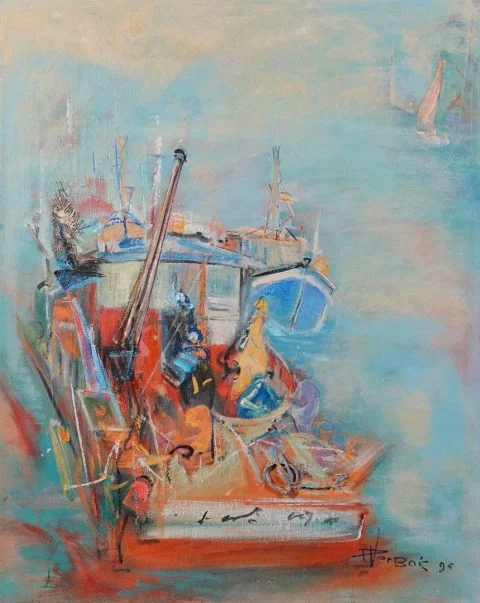 Paul-Verbois-au-port-de-la-flote-en-ré-1995