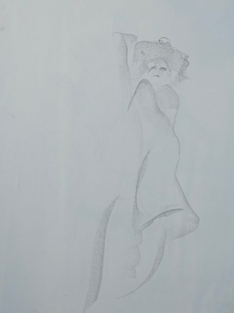 Paul-Verbois-croquis-femme-profil