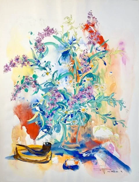 Paul-Verbois-fleurs-a-papillon-&-pipe