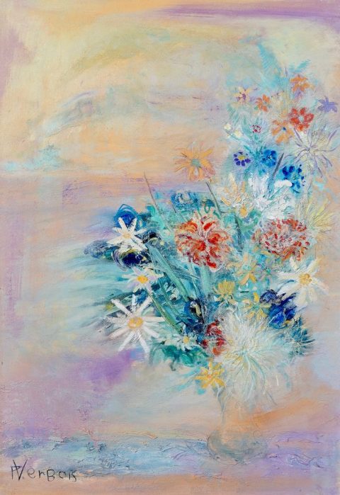 Paul-Verbois-fleurs-cosmos-1970