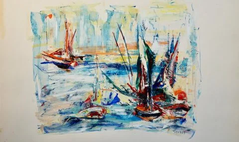 Paul-Verbois-gouache-marine-années-70-08