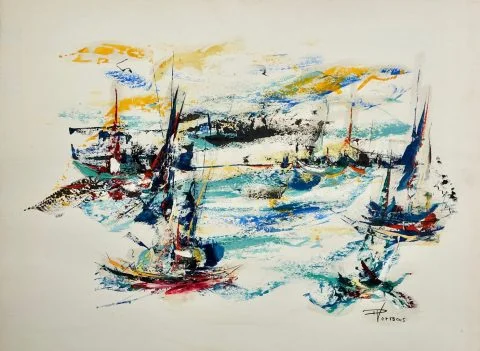 Paul-Verbois-gouache-marine-années-70-18