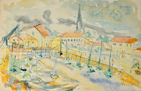 Paul-Verbois-port-de-la-flote-en-ré