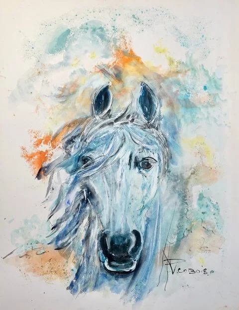 Paul-Verbois-tête-cheval-bleue