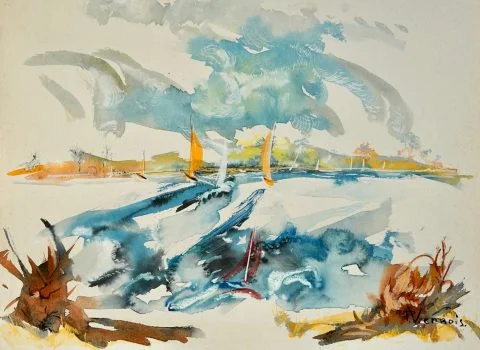 Paul-Verbois-voiliers-sur-l&rsquo;horizon
